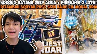 BORONG EVENT FF KATANA DEEP AQUA + P90 RASA 2 JUTA DITAMBAH BOOYAH PASS SKIN RAJA LENGKAP KEREN BGT