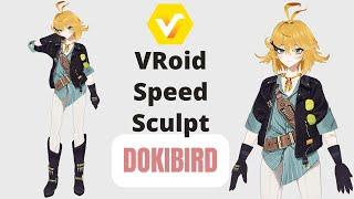 【Vroid Studio】3D DokiBird | 2D Vtuber to 3D | #dokibird 【Moe Bun】#speedsculpt #Vroid Studio