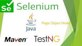 Page Object Model using Selenium with Java - Full Course for Beginners