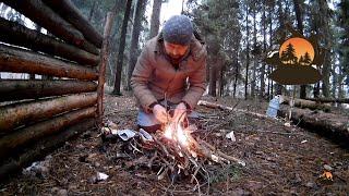 Отмечаем новый год в лесу | Жарим сосиски и печем картошку