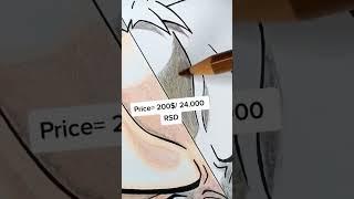 Drawing Zoro with Expensive Colored Pencils! (#shorts) - Anime Duck Art