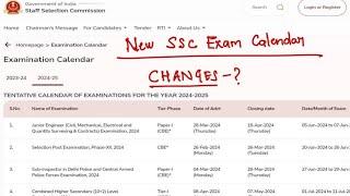 NEW SSC EXAM CALENDAR 2024-25 | DATES CHANGED