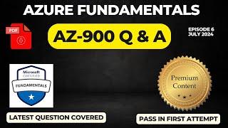 EP-6 || AZ 900 Exam Question 2024 || Azure Fundamentals Dumps 2024 || PDF Available