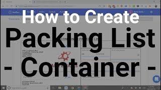 How to create a Packing List document for import export trade