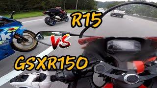 GSXR150 - Onroad Comparison with the Yamaha R15