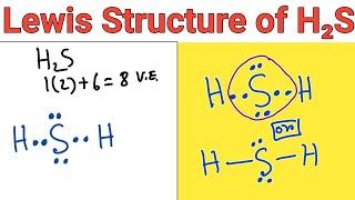 Lewis structure of H2S (Hydrogen sulphide)