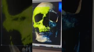 Glitchy Skull Experiment #photoshop