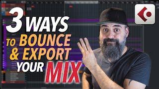 3 WAYS to BOUNCE and EXPORT your mix in CUBASE