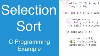 Selection Sort | C Programming Example