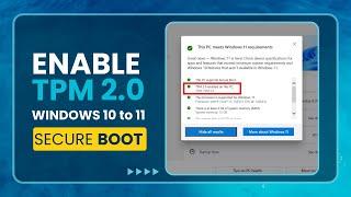 How to Enable TPM 2.0 for Windows 10 and Upgrade to Windows 11 | Trusted Platform Module Enable 2024
