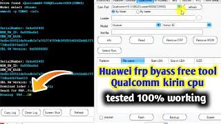 huawei free tool 2024 frp bypass all cpu qualcomm, kirin | one click reset user lock done