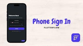 Flutterflow Phone Sign In | with country phone prefix