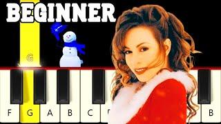 5 Most Popular Christmas Songs - Very Easy and Slow Piano tutorial - Beginner