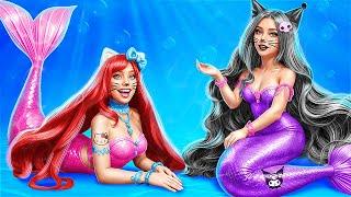 From Hello Kitty And Kuromi To Mermaids! How to Become Mermaid!