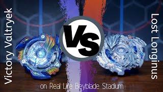 Victory Valtryek .B.V vs Lost Longinus .N.Sp| on Real Life Beyblade Stadium