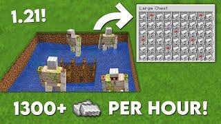 Minecraft 1.21+ Easy IRON Farm Tutorial - 1300+ Per Hour!