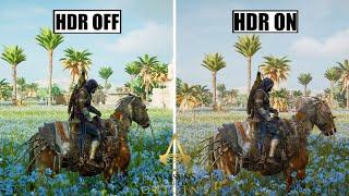 Assassin's Creed Origins - Graphics Comparison HDR OFF VS HDR ON / RTX 2060 SUPER / 2k