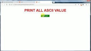 Write a program ASCII value check with JavaScript and html project