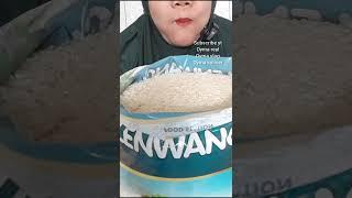 DYMA KULINER ASMR RAW RICE EATING Makan Beras Mentah #shorts #mukbang