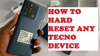 How To Hard Reset Spark 8C | Hard Reset Tecno Device Stuck On Logo