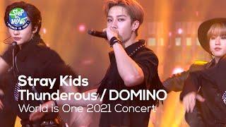 (ENG sub) Stray Kids (스트레이키즈) - 소리꾼(Thunderous), DOMINO [World is One 2021 CONCERT - 화제의 무대 다시보기]