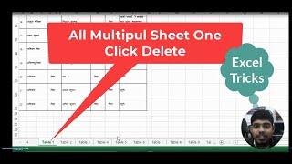 delete multiple sheets in excel delete multiple sheets in one click multiple sheets delete trick in