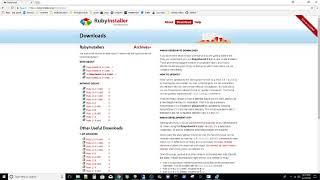 1.0 - Install Ruby 2.5  on Windows 10