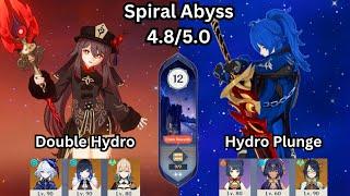 C1 Hutao Double Hydro + Hydro Diluc Plunge | 4.8/5.0 Spiral Abyss Floor 12 | Genshin Impact