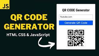 QR Code Generator in HTML CSS & JavaScript | QR Code Generator in JavaScript