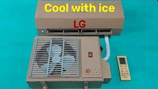How to make ice-cooled cardboard air conditioner || According to toy model
