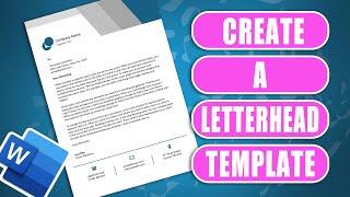 How to create a letterhead in Word - Save as a template