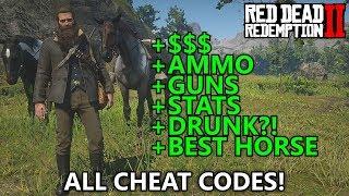 Red Dead Redemption 2 - All Cheat Codes (Infinite Money, Max Ammo, Spawn War Horse, Best Stats, etc)