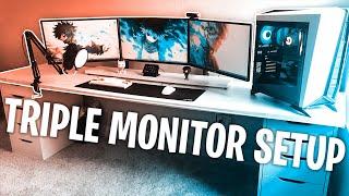 SetupGrades #4 | IKEA Desk Hack! | Triple Monitor Mount | Gaming Chair Unboxing |