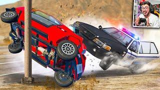 ACCIDENTES EN PERSECUCIONES POLICIALES  | BeamNG Drive Carrera