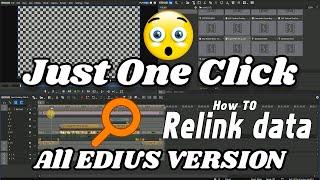 One Click to Relink Missing data In Edius 2023 | everything search software