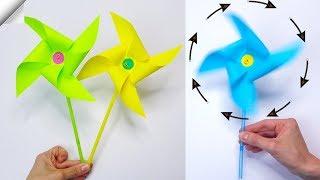 Moving paper TOYS - How To Make Paper Windmill