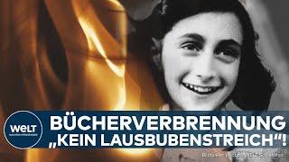 ANTISEMITISMUS IN AKEN: Bücherverbrennung! Jugendliche verbrennen das Tagebuch der Anne Frank