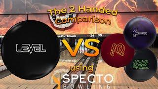 2Handed comparison: Storm Level VS Purple Hammer, Pitch Black, and !Q 78 with Specto #bowling