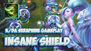 ULTIMATE SHIELDER SUPPORT KDA SERAPHINE GAMEPLAY / WILD RIFT (BUILD + RUNES)