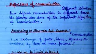Definitions of Communication | Definitions of communication by different scholars & authors