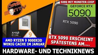 Nvidia RTX 5090 mit Monster-Chip | Ryzen 9950X3D mit weniger Cache | Intel Arc B580 aufgetaucht