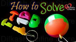 How to Solve a Keychain Puzzle Cube Round - 6 Piece Cube Puzzle Keychain