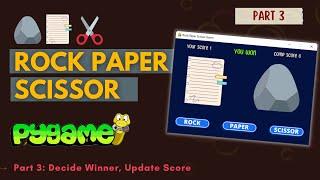 Rock Paper Scissor Game with Python | Deciding the winner | GUI Project | Part 3 | Crazy Coders