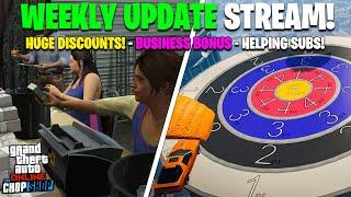  DOUBLE MONEY MC BUSINESSES!  GTA ONLINE WEEKLY UPDATE STREAM, HELPING SUBS SELL CARGO