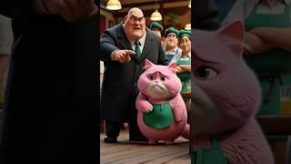 Cat Restaurant Disaster & Unexpected Accident! | 3D Cartoon #cat #cuteanimals #shorts