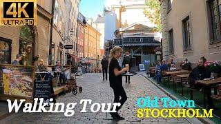 Walking Tour - Stockholm - Old Town - Gamla stan - Sweden - 4k