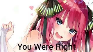 Nightcore - You Were Right (RYYZN)