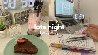 late night study vlog  revising for exams, being productive, cleaning keyboard, drawing, baking