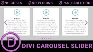 How to Create a DIVI Carousel Slider Without Plugins | Easy Step-by-Step Tutorial