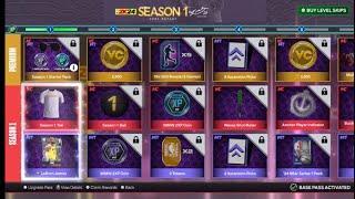 NBA 2K24: Season 1 All Rewards Including (Premium Pass)!